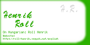 henrik roll business card